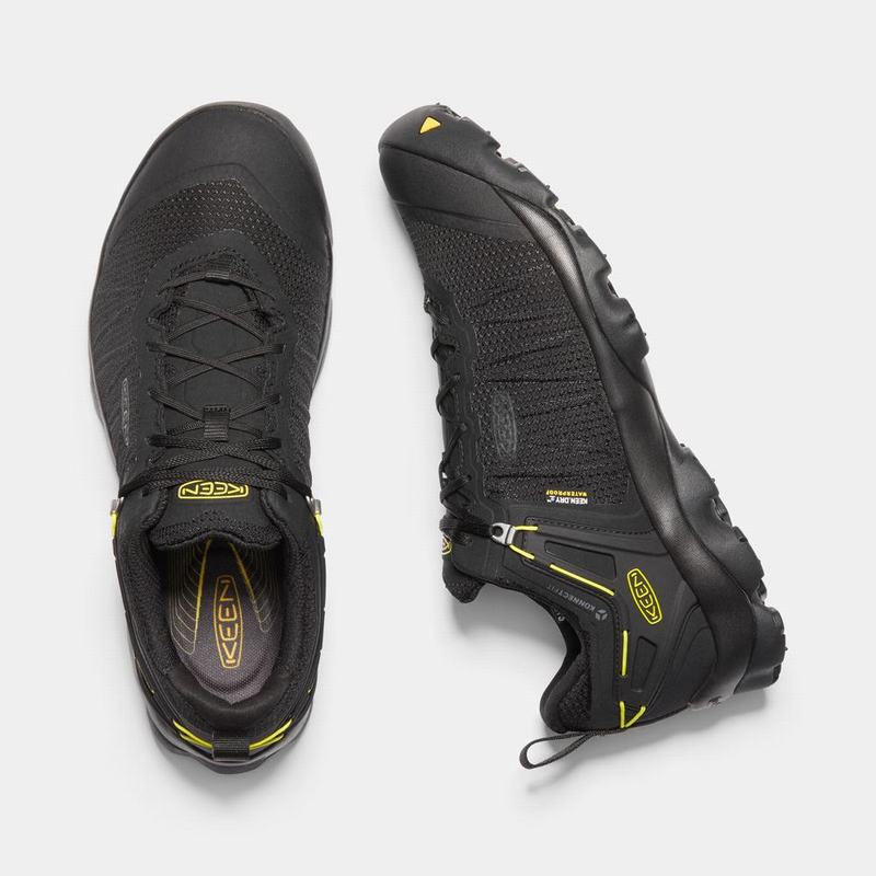 Keen Venture Waterproof Mens Hiking Shoes Black NZ Sale (4579-OAEYN)